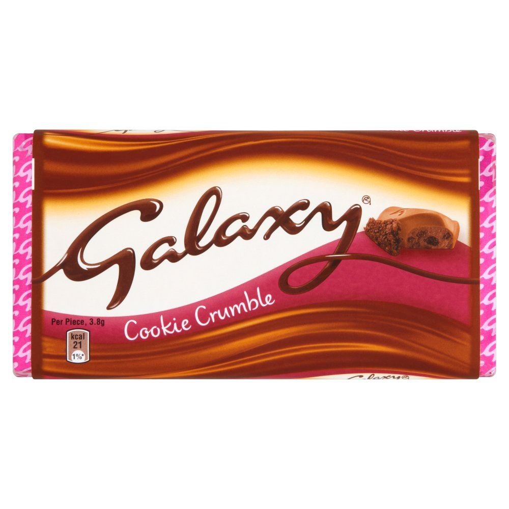 Galaxy Cookie Crumble & Milk Chocolate Block Bar - 114g