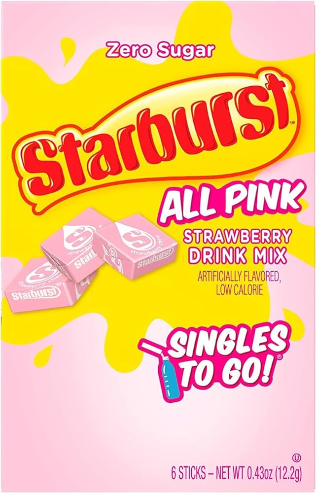 Starburst Singles to Go Drink Mix All Pink Strawberry - 12.2g