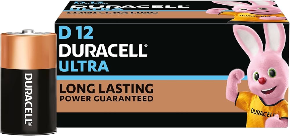 Duracell Ultra Alkaline D Battery - Pack of 12