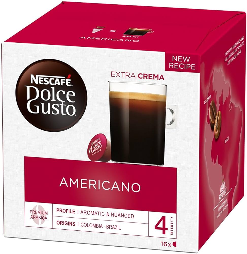 Nescafe Dolce Gusto Coffee Pods Americano 16Cap - 136g - Pack of 3