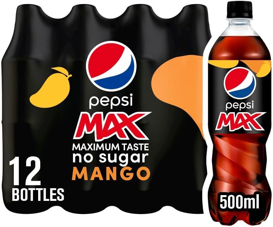 Pepsi Max Mango 500ml Case of 12