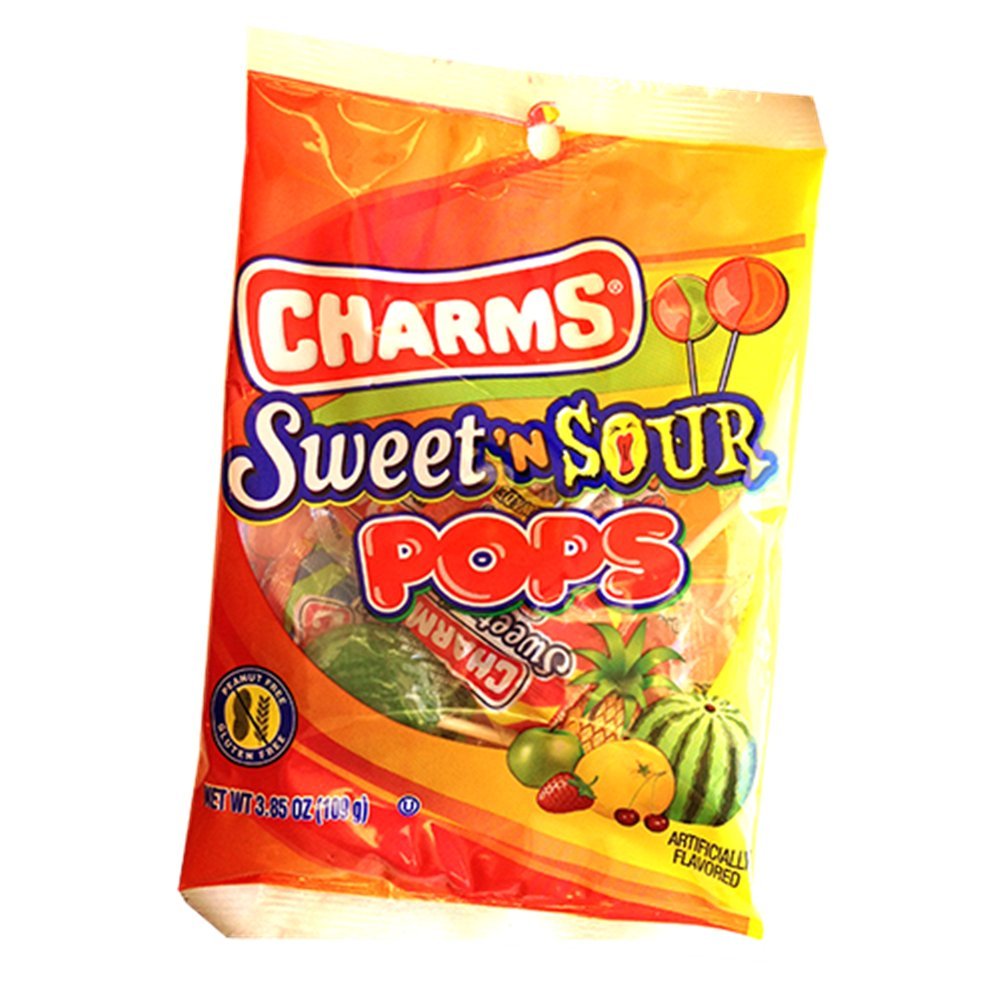 Charms Pop Sweet & Sour Lollipops - 17g