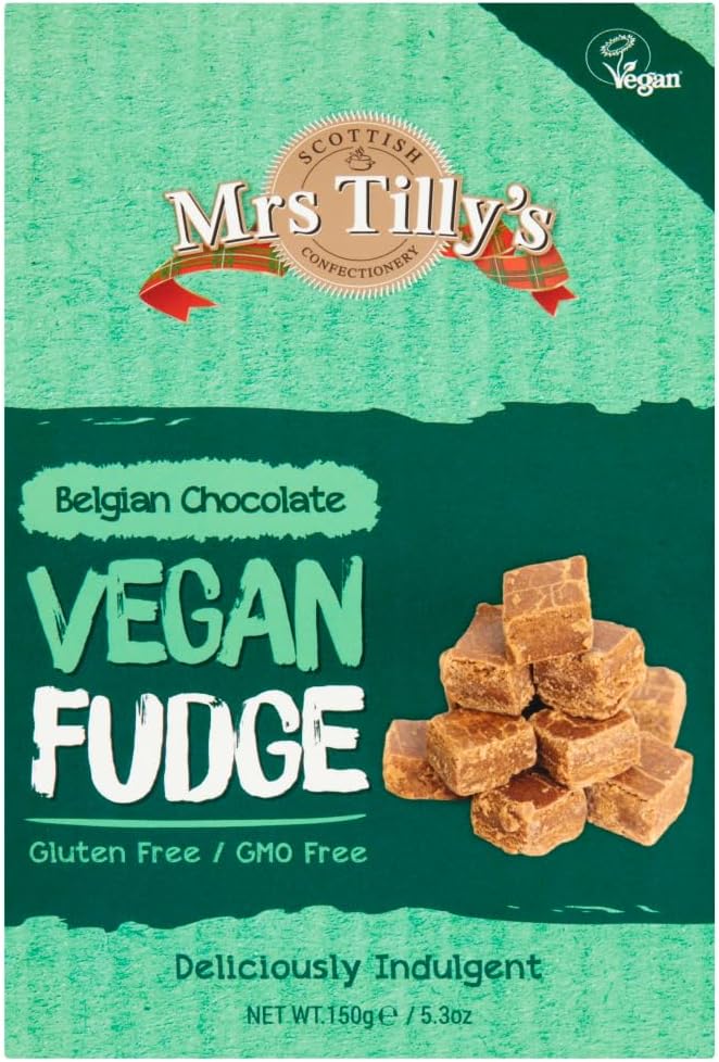 Mrs Tilly's Belgian Chocolate Vegan Fudge Gift Box - 150g - Greens Essentials