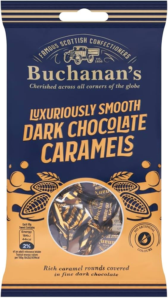 Buchanan's Luxuriously Smooth Dark Chocolate Caramels - 110g