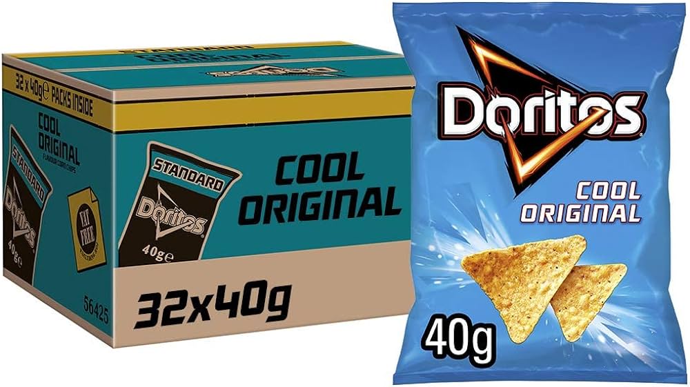 Doritos Cool Original Tortilla Chips Crisps - 40g Pack of 32