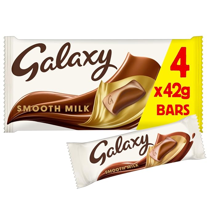 Galaxy Smooth Milk Chocolate Snack Multipack 4 Bars - 168g