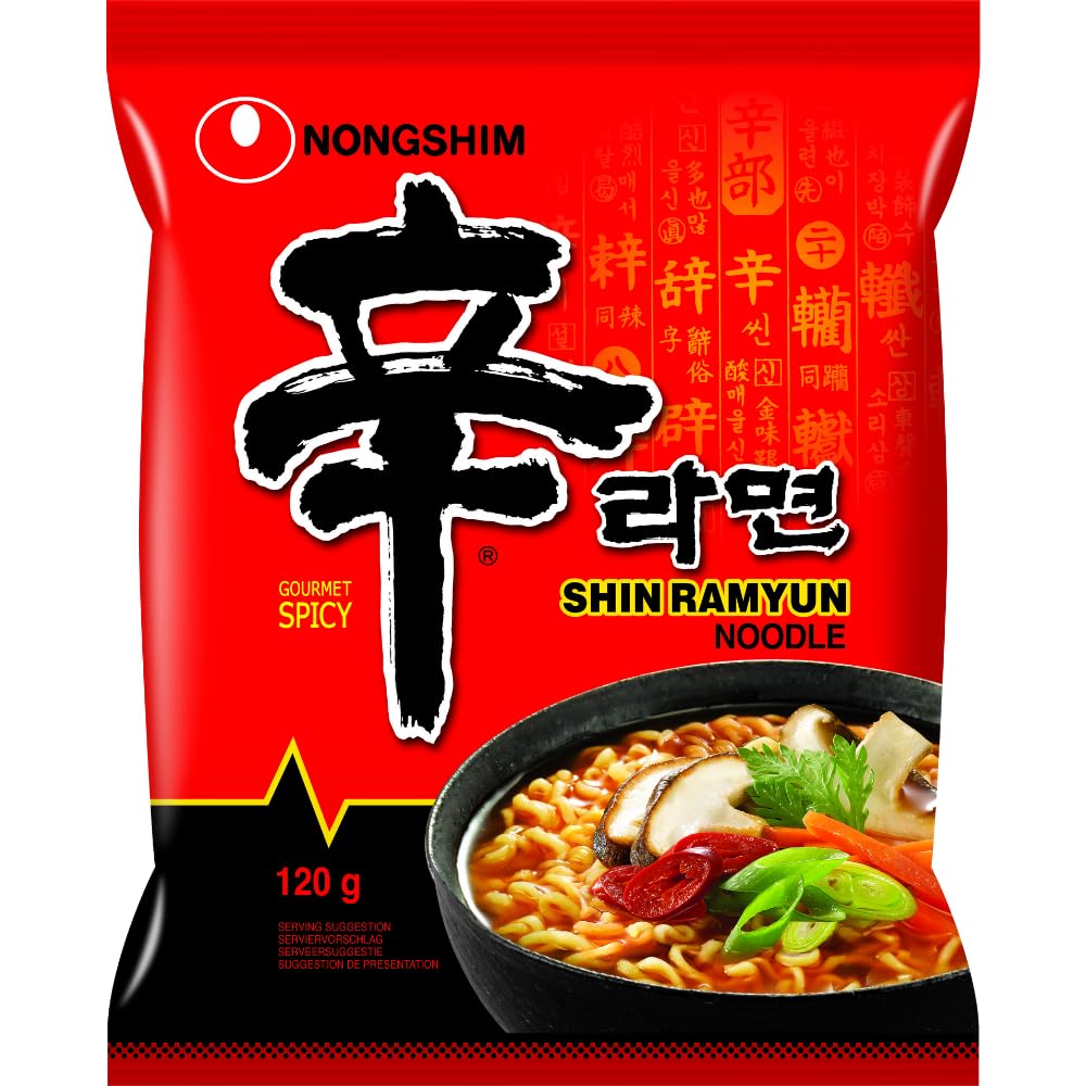 Nongshim Spicy Shin Ramyun Noodles - 120g (pack of 20)