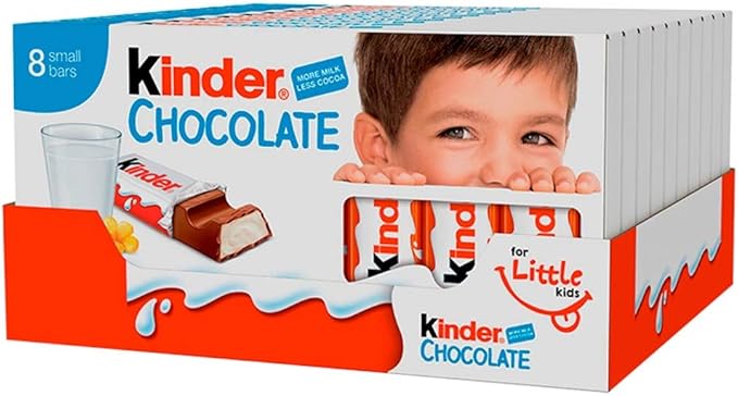 Kinder Chocolate Small Bars 8 Pack - 100g