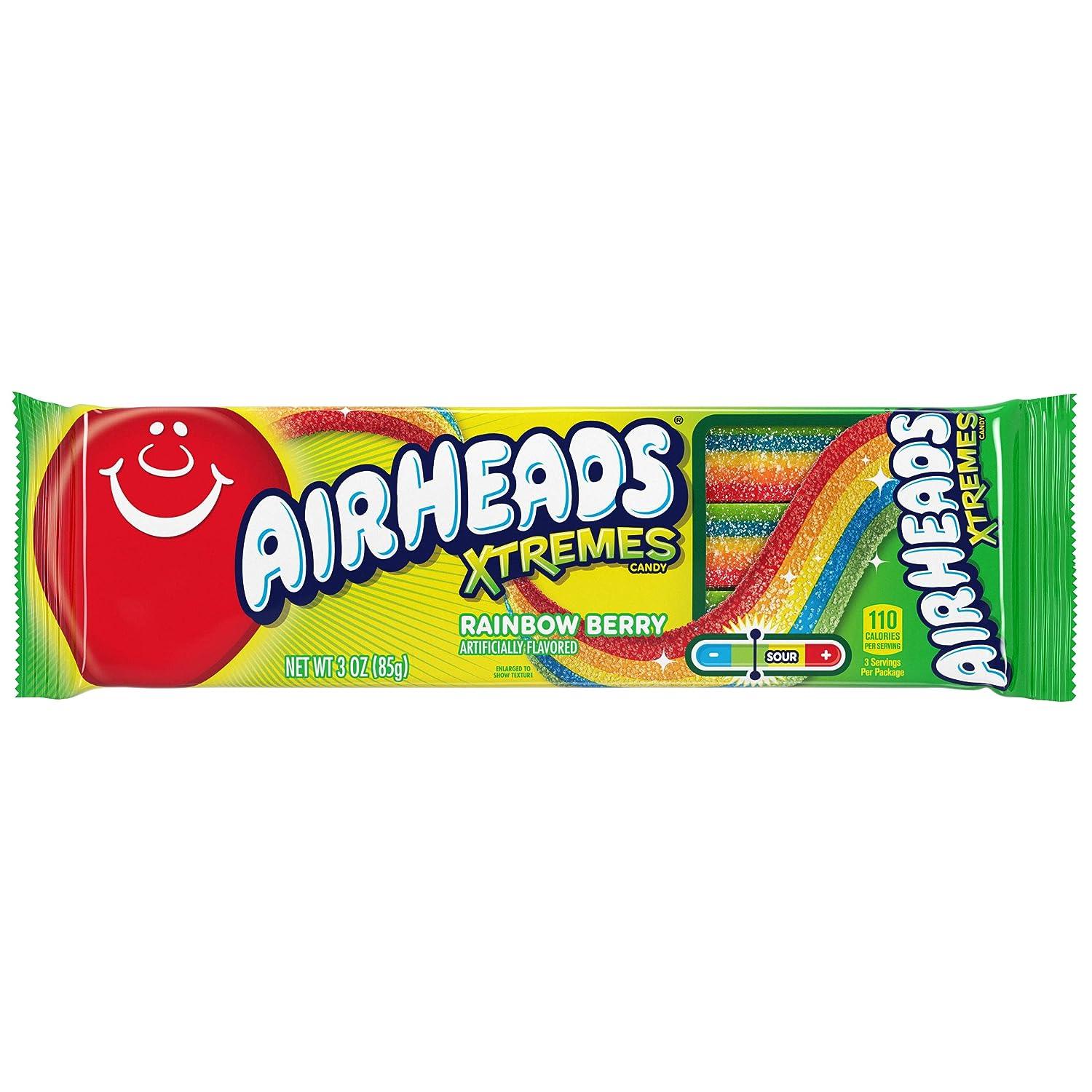 Airheads Xtremes Sour Belts Rainbow Berry - 85g - Greens Essentials