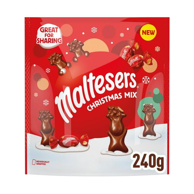 Maltesers Christmas Mix, Mint Chocolate & Milk Chocolate Selection Pouch - 240g