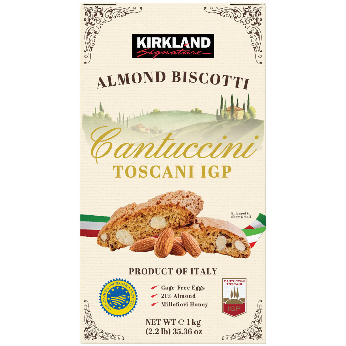 Kirkland Signature Cantuccini Toscani IGP Almond Biscotti - 1kg