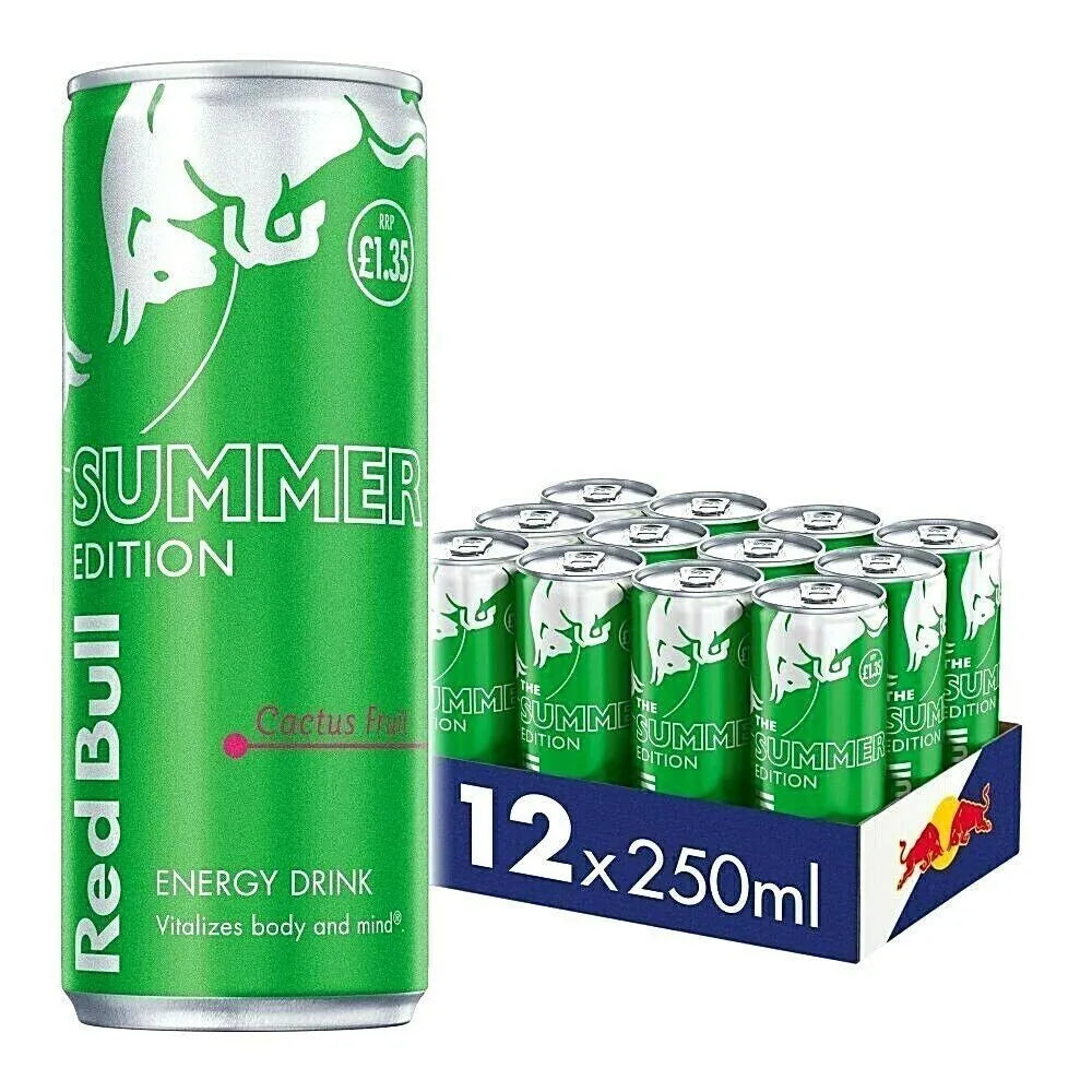 Red Bull Cactus Fruit Energy Drink - 250ml - Case of 12