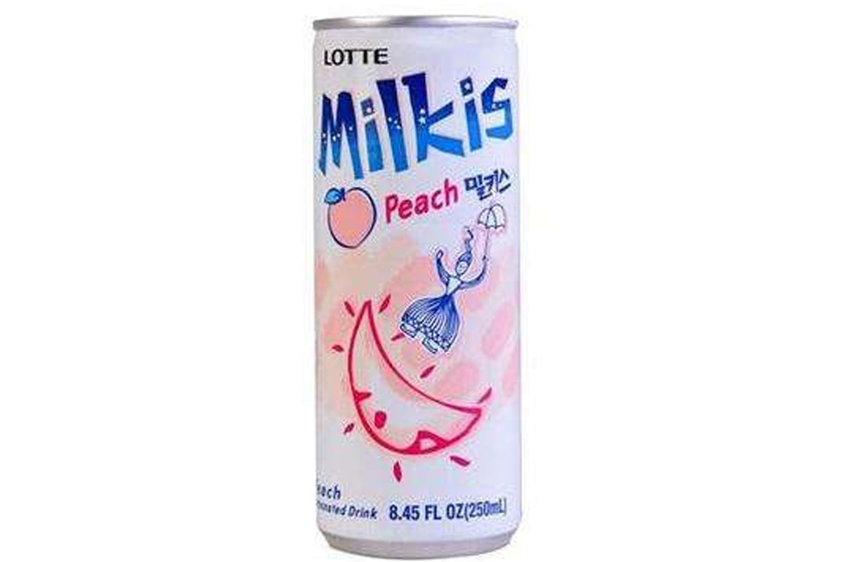 Lotte Milkis Carbonated Peach Soda - 250 ml