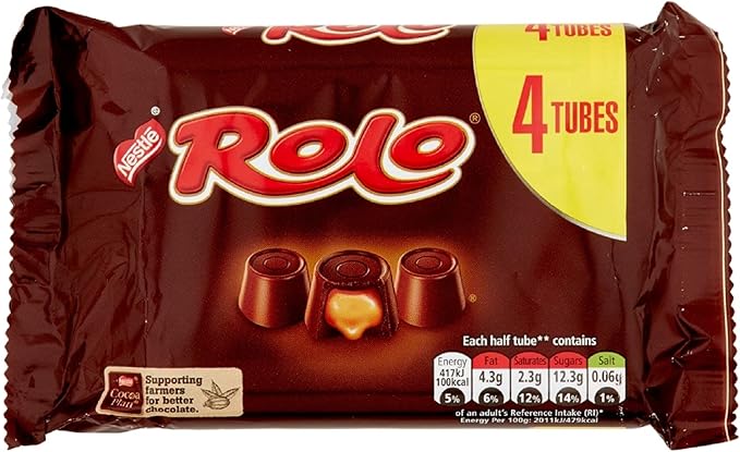 Rolo Milk Chocolate & Caramel Tube Multipack 4 Pack - 41.6g