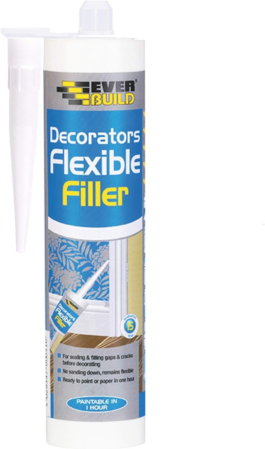 Everbuild Decorators Flexible Filler Cartridge White - 300ml