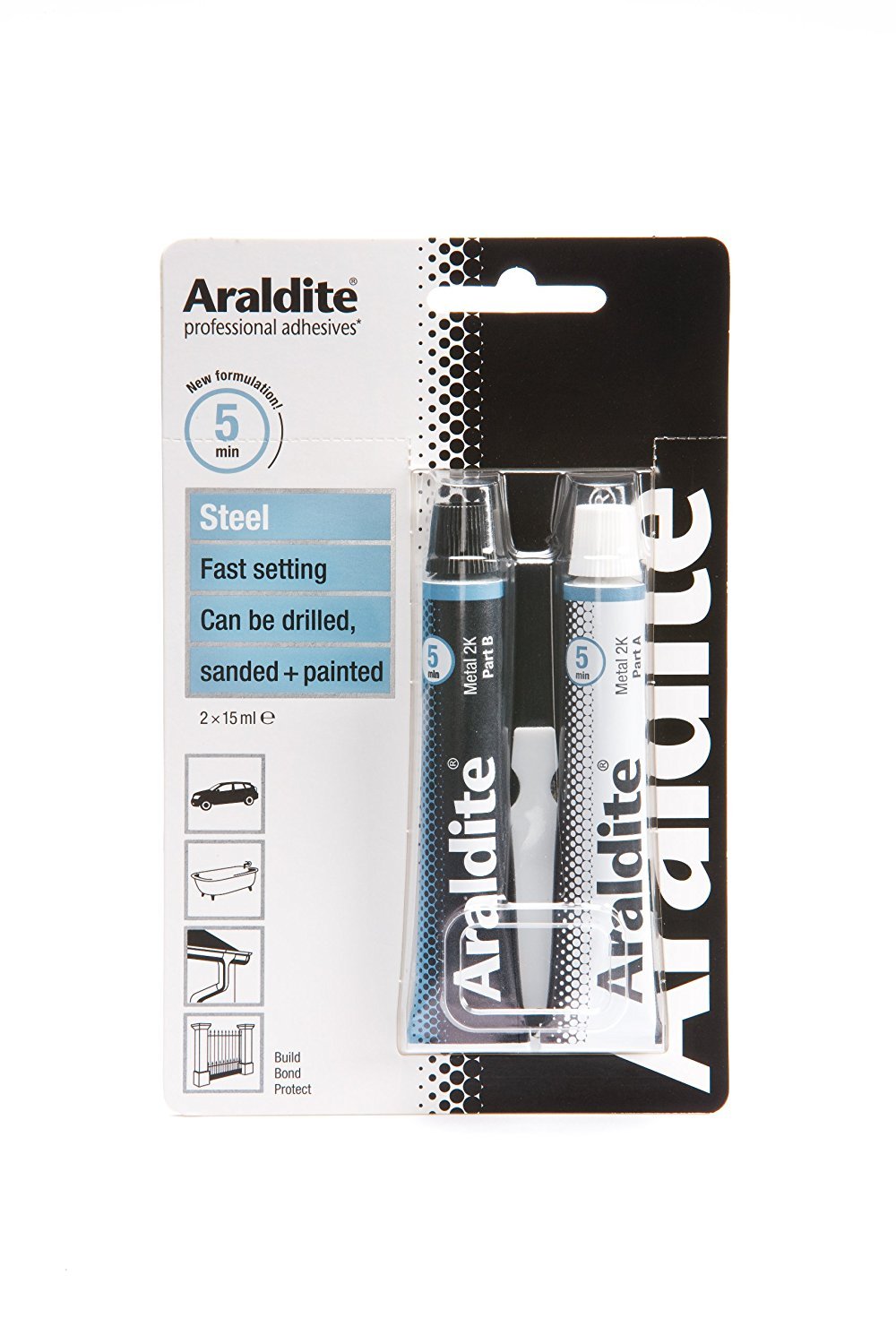 Araldite Steel Tubes - 15ml - Pack of 2