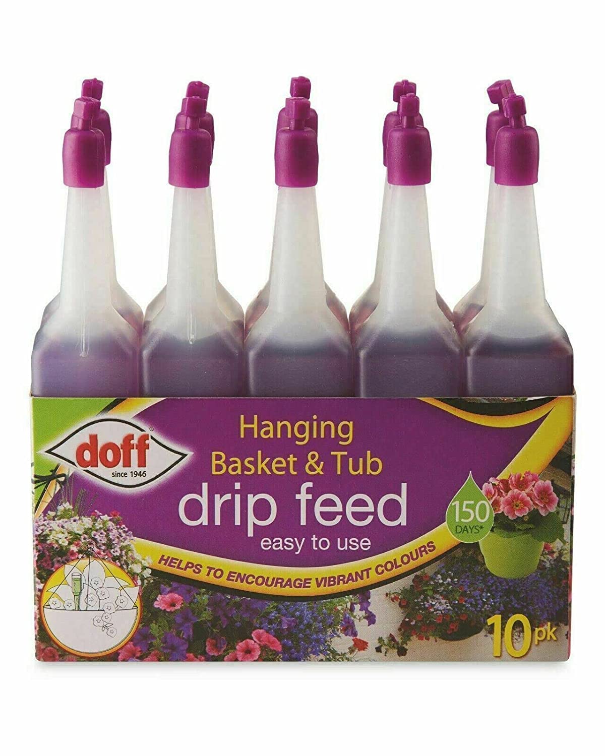 Doff Hanging Basket And Tub Drip Feeders - Pack of 10