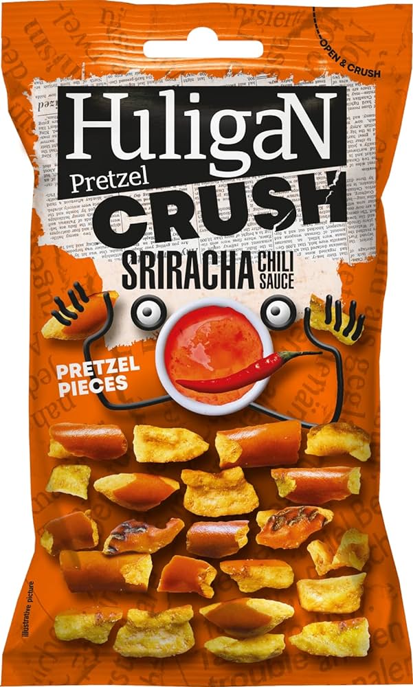 HuligaN Pretzel Pieces Sriracha Chili - 65g