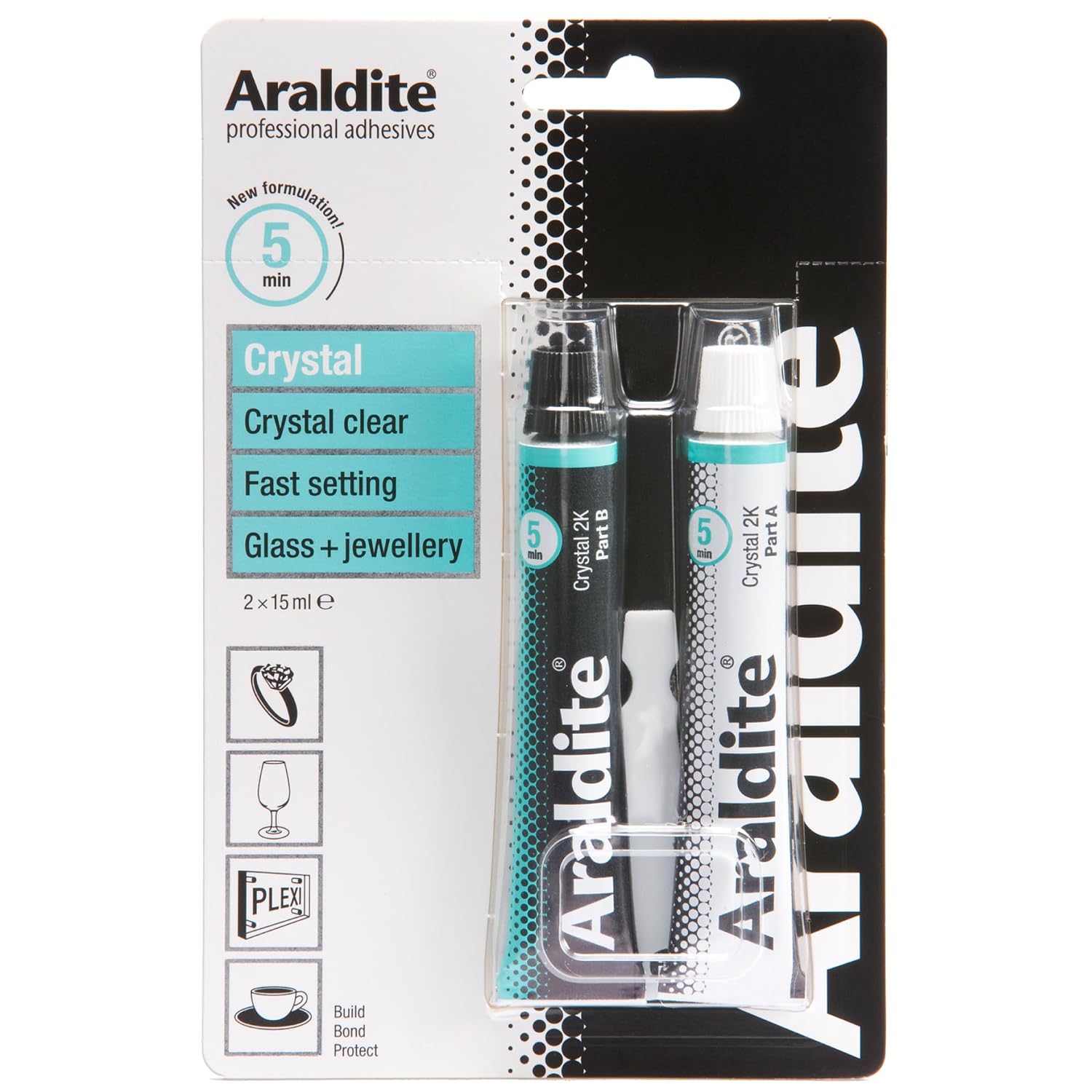 Araldite Crystal Tubes - 15ml - Pack of 2