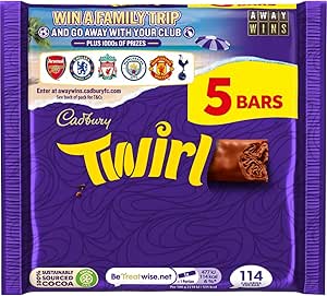 Cadbury Twirl Chocolate Bar - 21.5g - Pack of 5