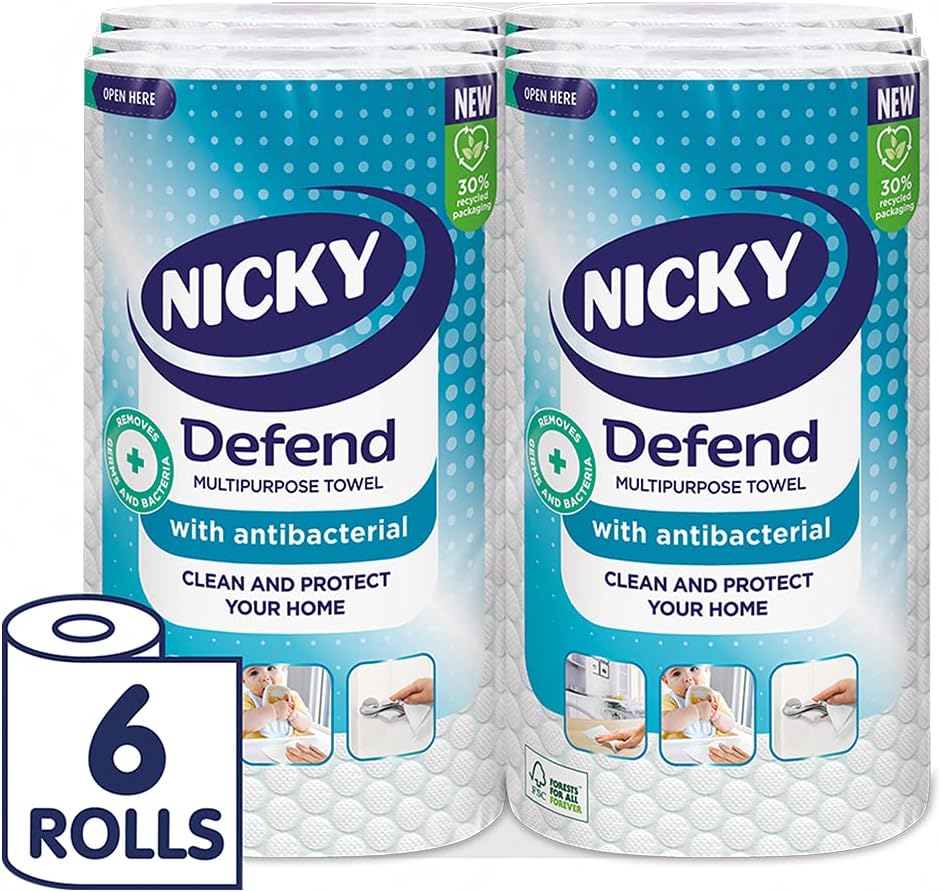 Nicky Defend Multipurpose Towel - 6 Rolls