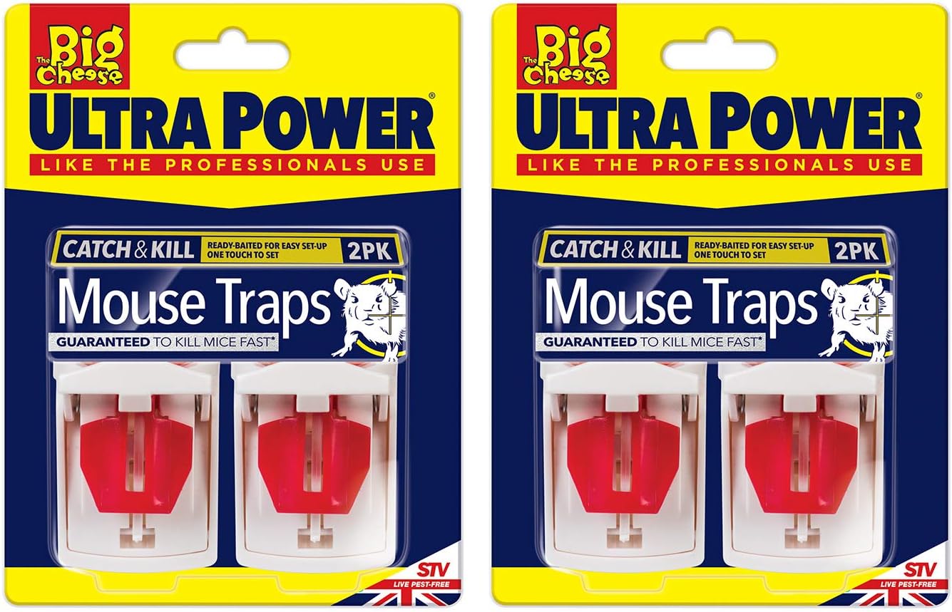 The Big Cheese Ultra Power Mouse Traps - ( Pack of 4 )