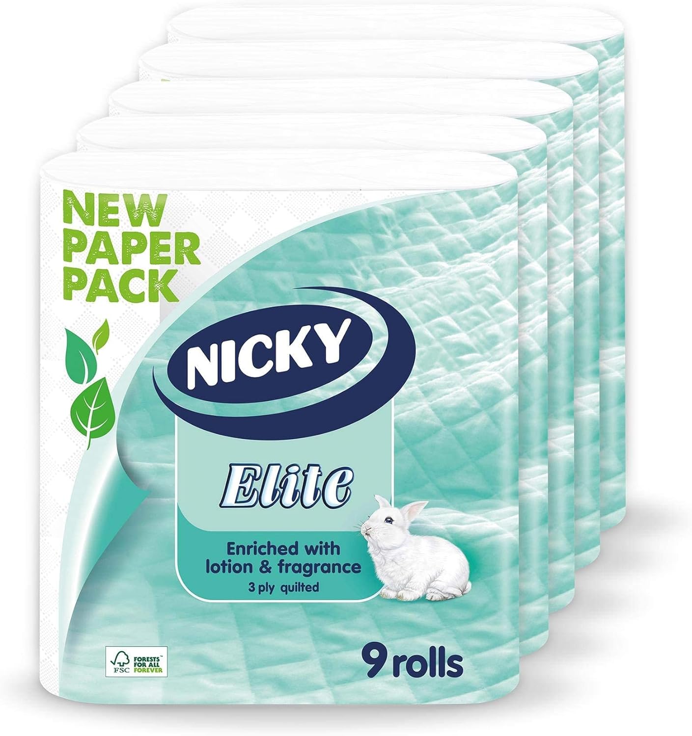 Nicky Elite Toilet Tissue 3 Ply 9 Rolls