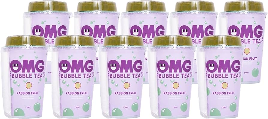 OMG Bubble Passionfruit Green Tea 270ml - Pack of 10