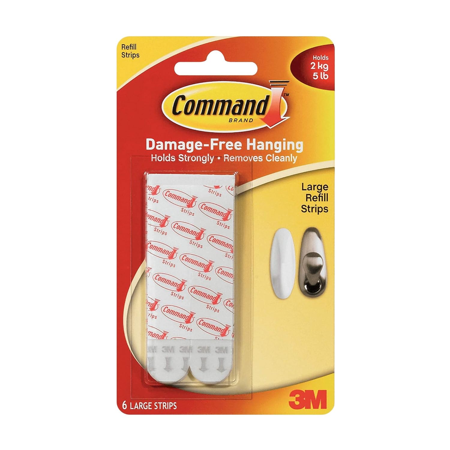 Command Large Mounting/Replacement Strips 17023P - pack of 8