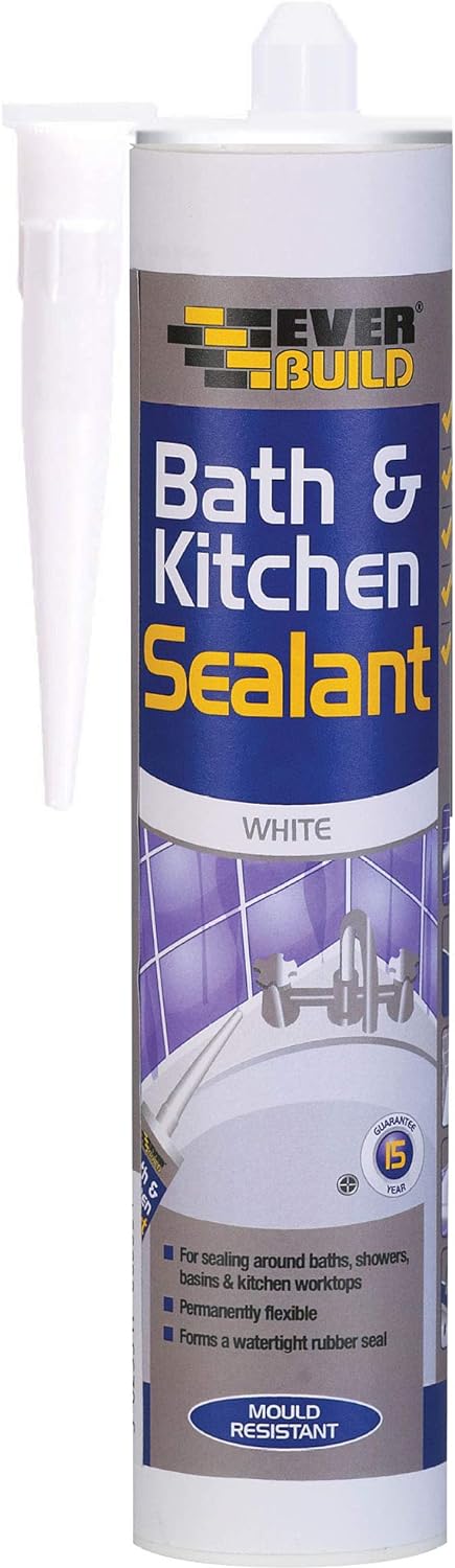 Everbuild Bath & Kitchen Sealant Cartridge White - 300ml