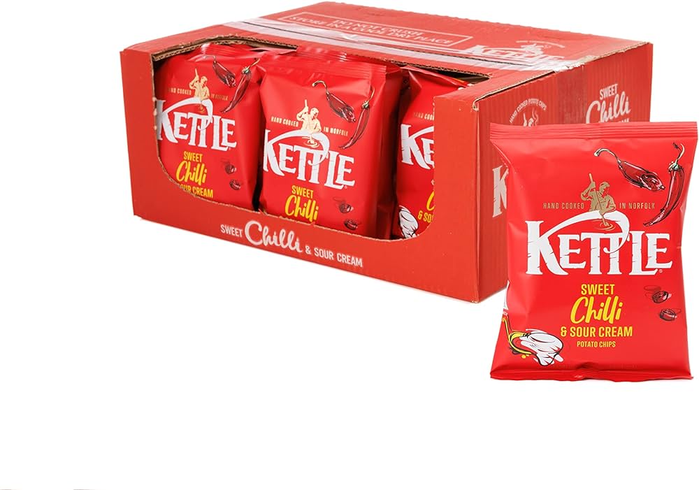 Kettle Sweet Chilli & Sour Cream Potato Chips - 80g - Pack of 12