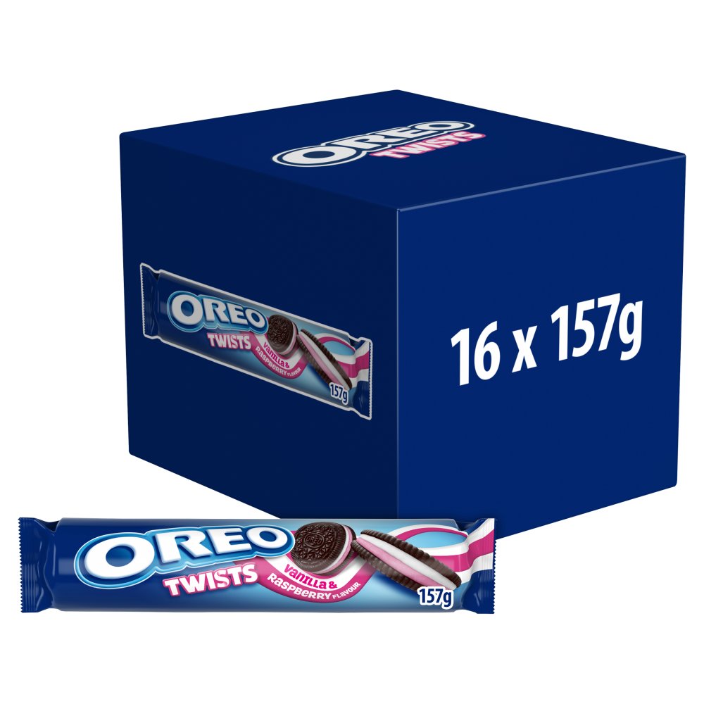 Oreo Twists Vanilla & Raspberry Flavour - 157g - Pack of 16