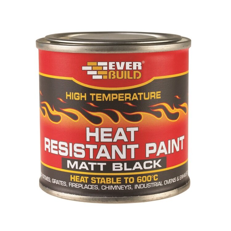 Everbuild Heat Resistant Paint Matt Black - 125ml