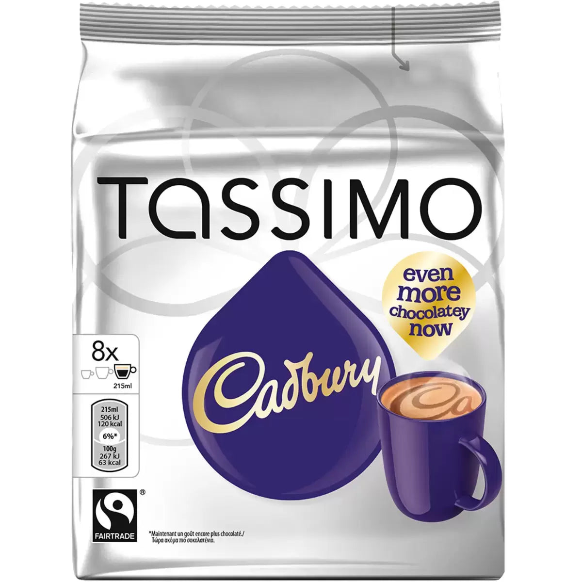 Tassimo Cadbury Hot Chocolate Pods - 8 Servings