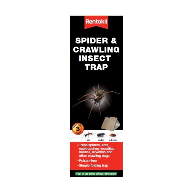 Rentokil Spider & Crawling Insect Trap - Pack of 3
