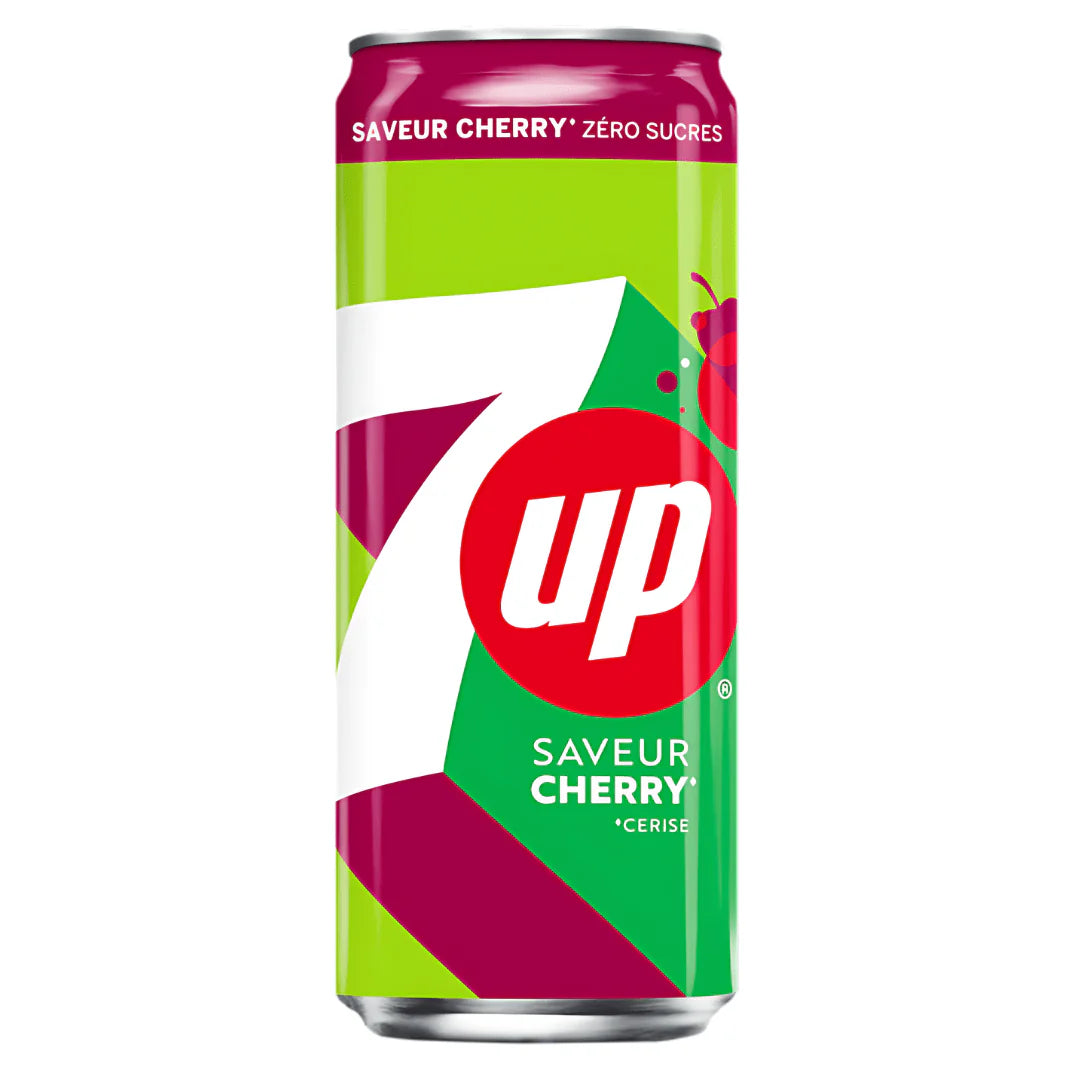 7up Cherry Slim Can Zero Sugar - 330ml