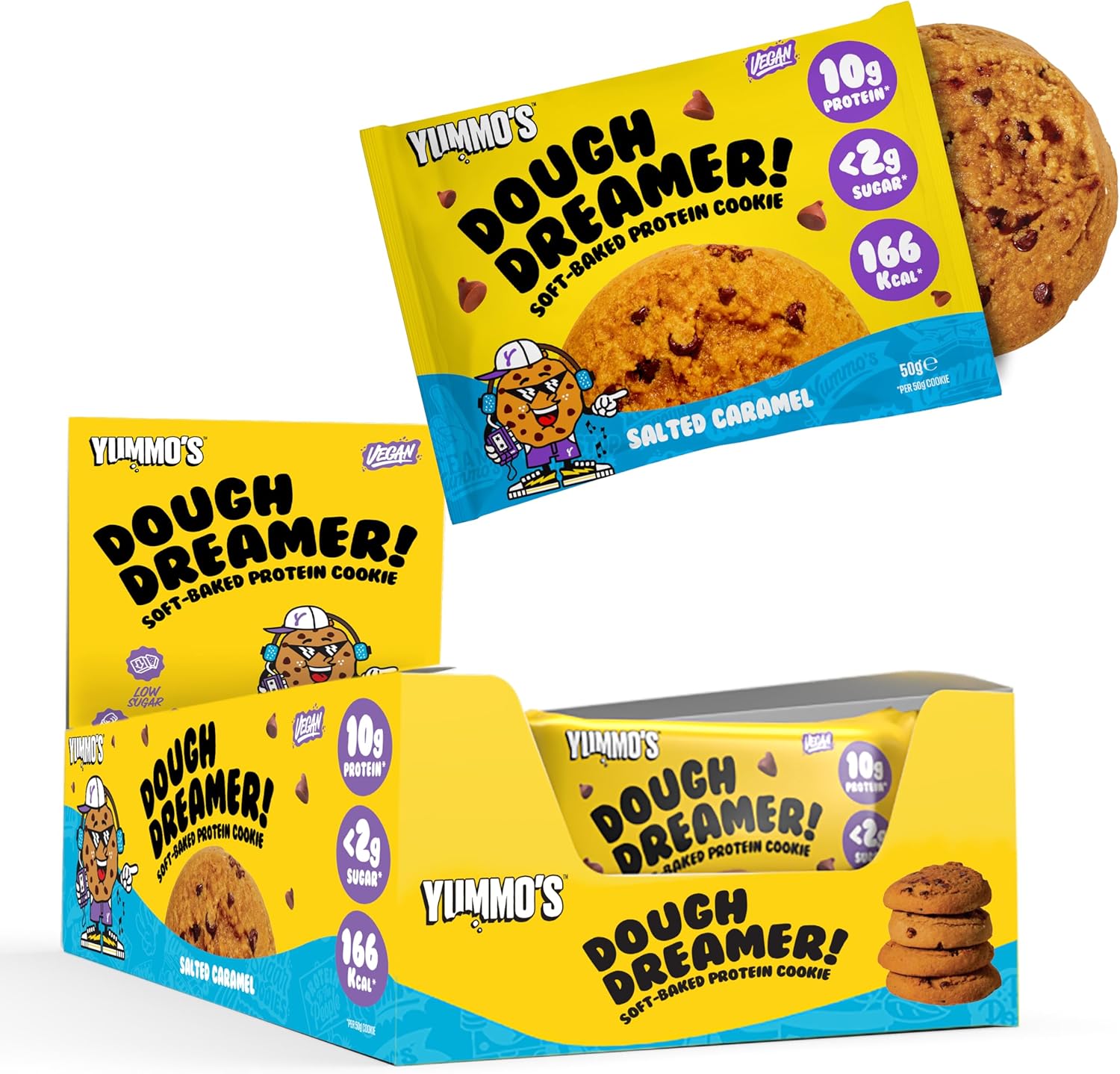 Yummo's Dough Dreamer Salted Caramel Soft-Baked Protein Cookie - 50g