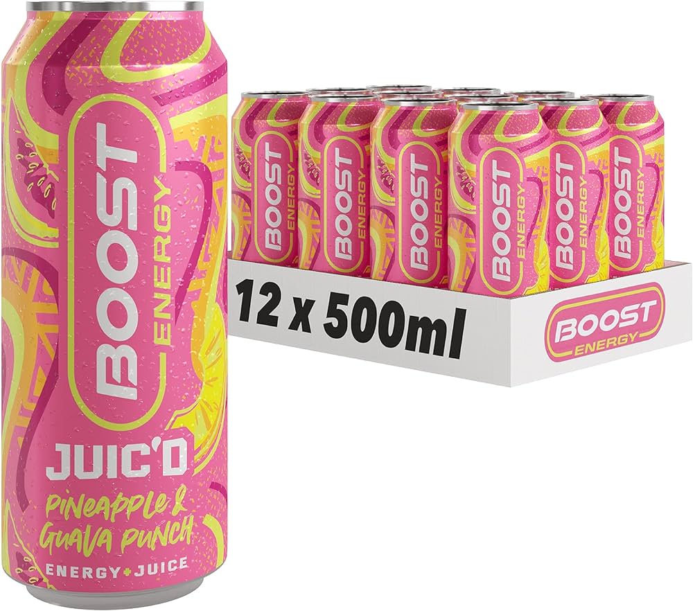 Boost Energy Juic’d Pineapple & Guava Punch - 500ml Case of 12