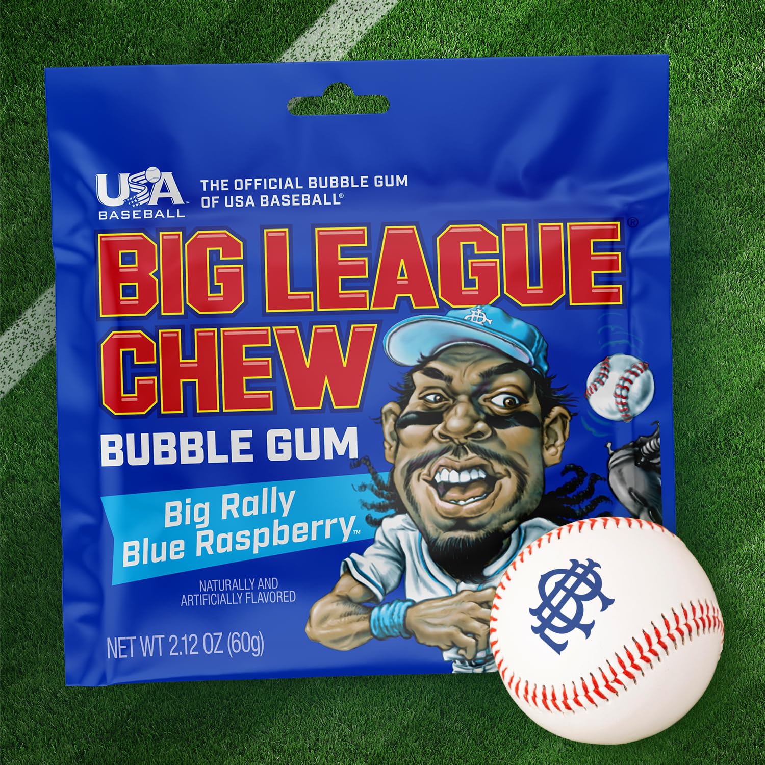 Big League Chew Blue Raspberry - 60g