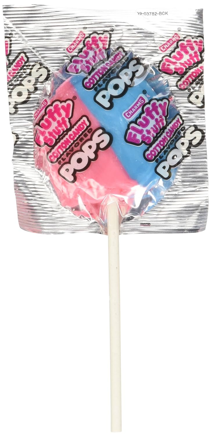 Charms Fluffy Stuff Cotton Candy Lollipops - 17g - Greens Essentials