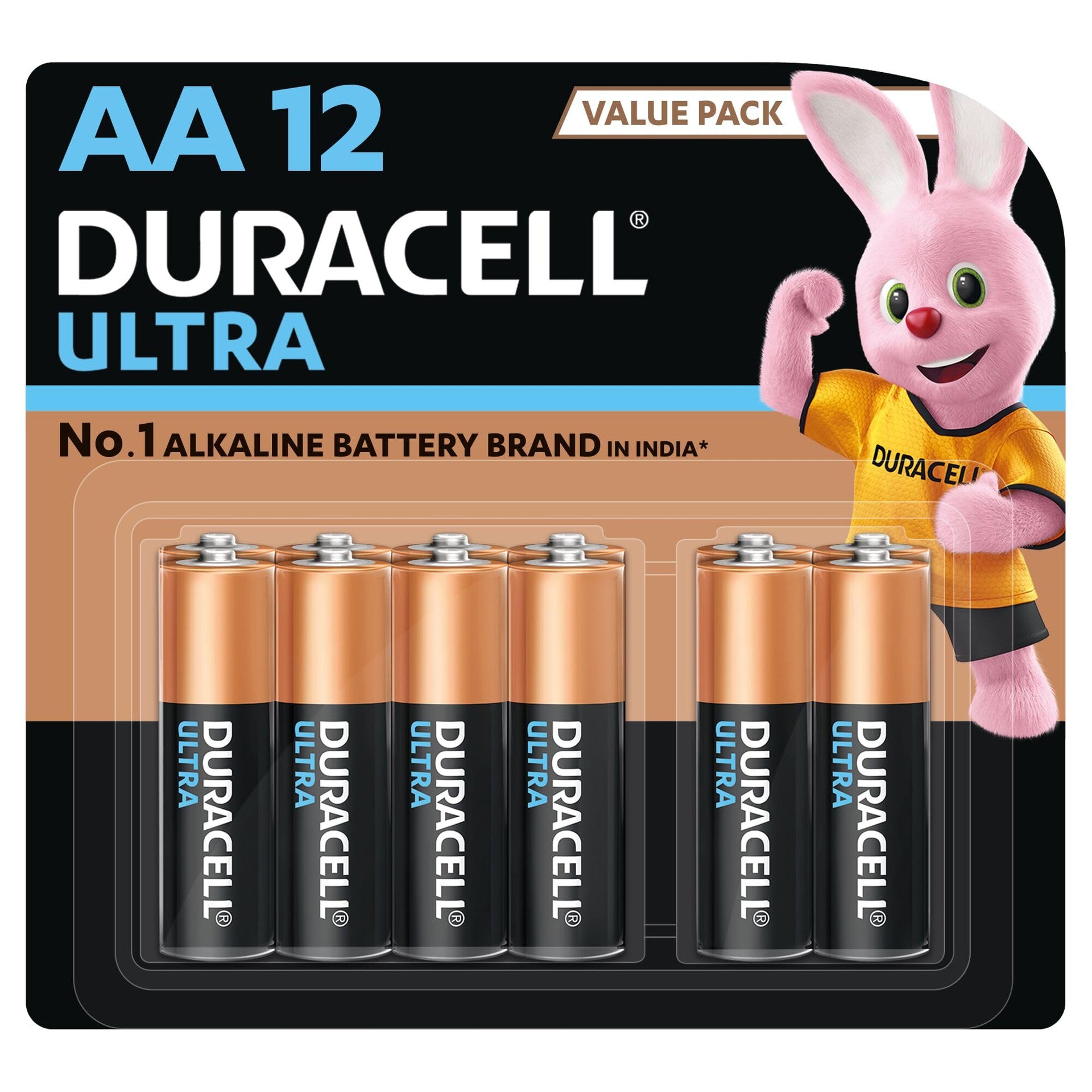 Duracell Ultra Alkaline AA Battery - Pack of 12