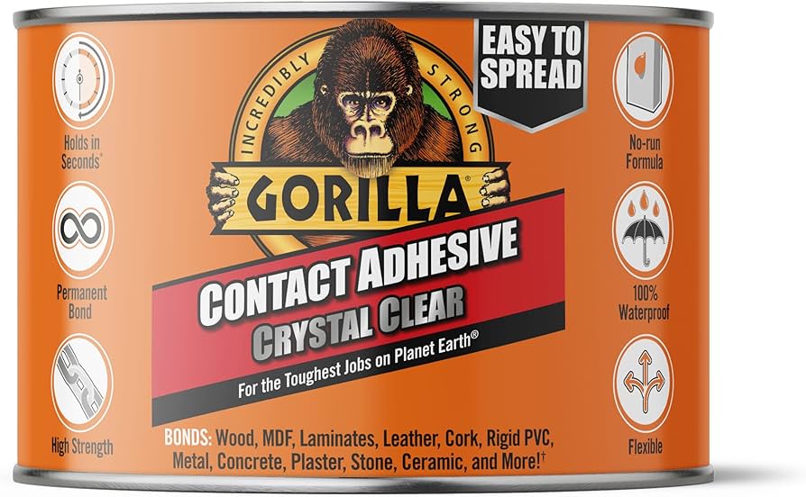 Gorilla Contact Adhesive Tin Crystal Clear - 250ml
