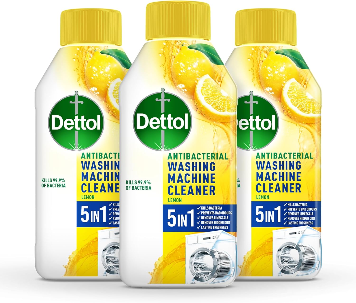 Dettol Washing Machine Cleaner Lemon Breeze - 250ml - Pack of 3