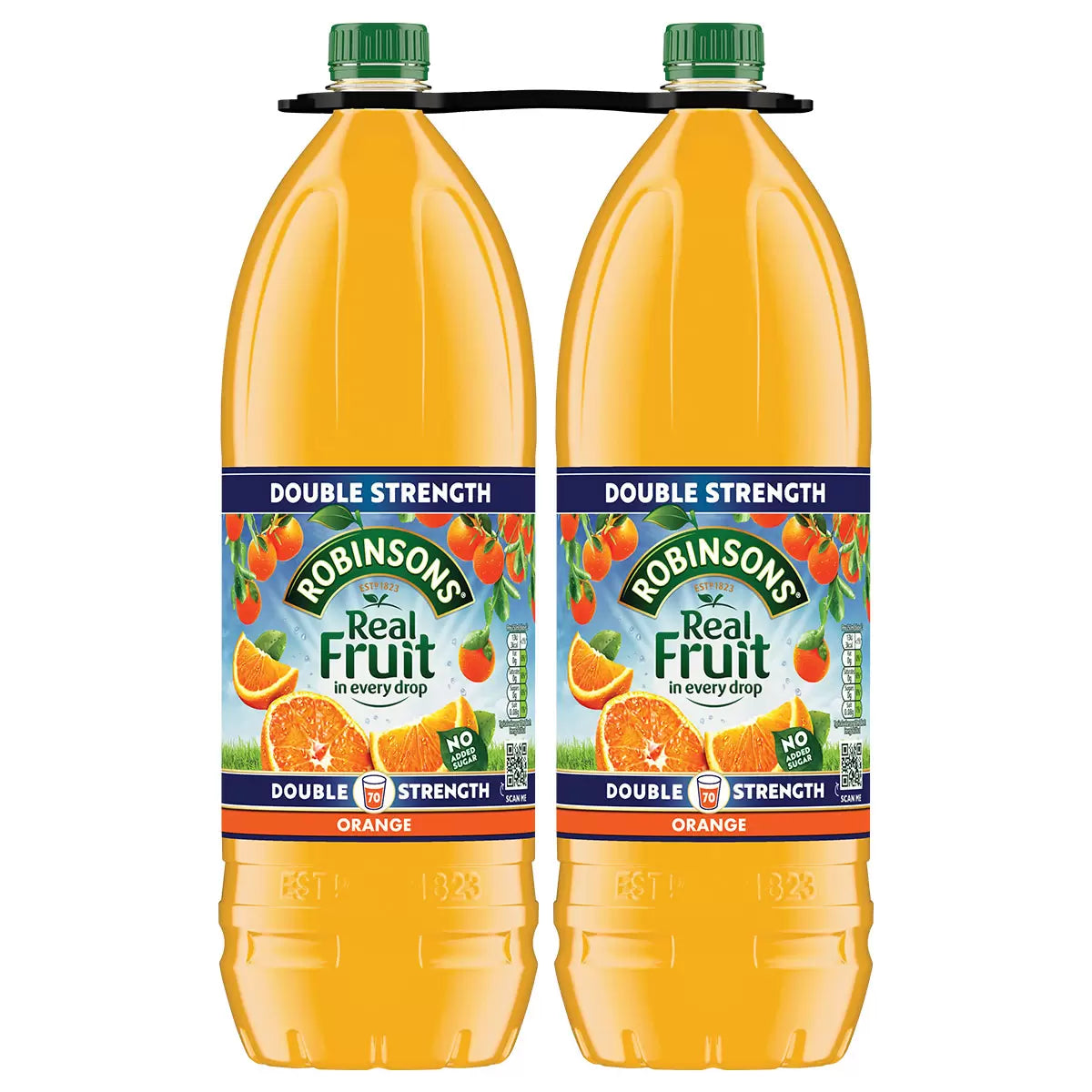 Robinsons Real Fruit Double Strength Orange Squash 1.75L - Pack of 2