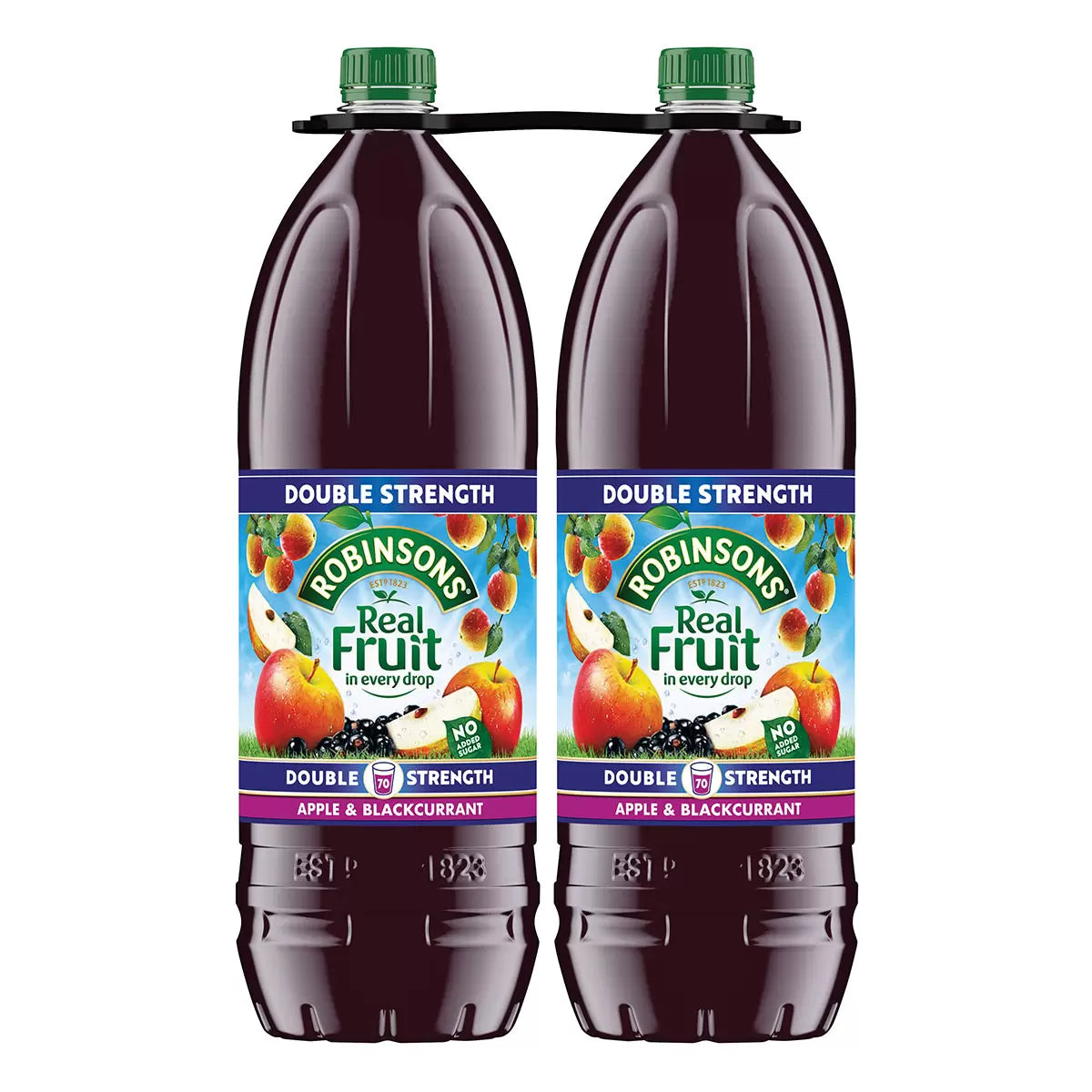 Robinsons Real Fruit Double Strength Apple & Blackcurrant Squash 1.75L - Pack of 2