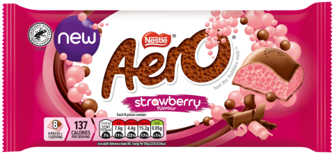 Aero Strawberry Chocolate Sharing Bar - 90g