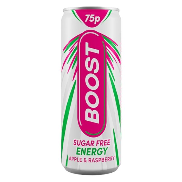 Boost Sugar Free Energy Apple & Raspberry Can - 250ml