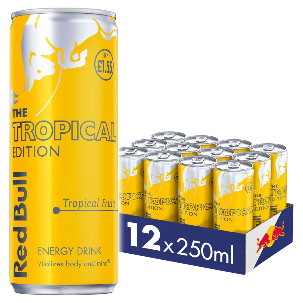 Red Bull Energy Drink Tropical Edition - 250ml - Case of 12