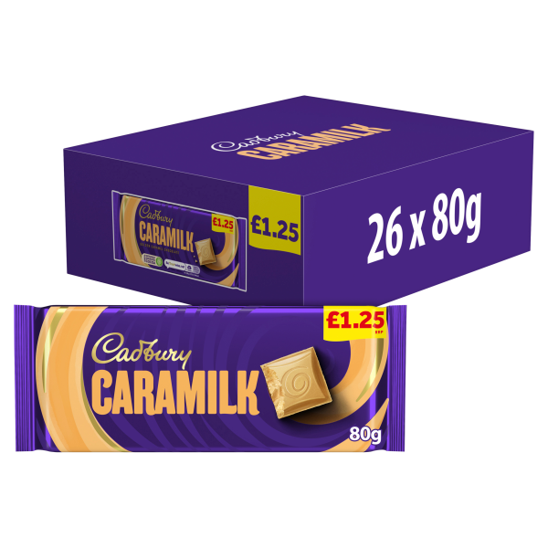 Cadbury Caramilk - 80g - Pack of 26