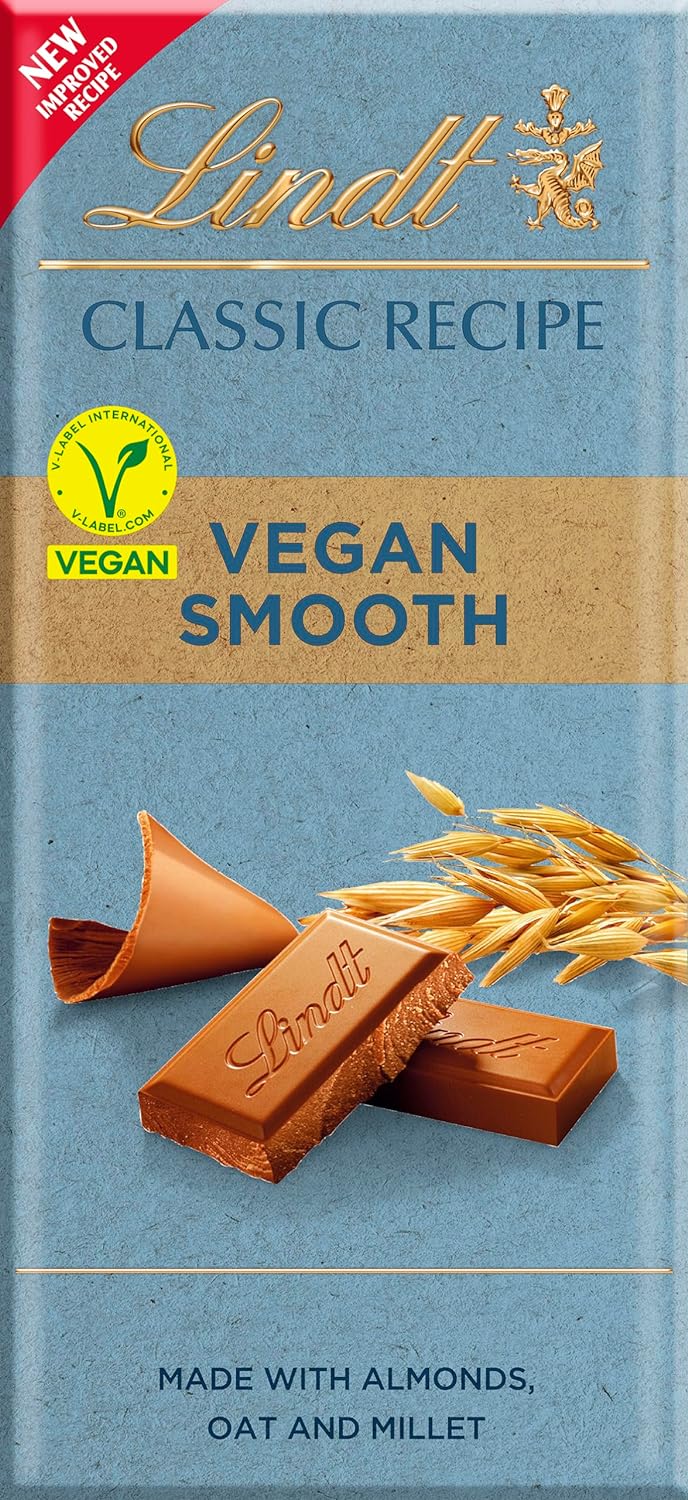 Lindt Classic Recipe Vegan Smooth Chocolate Bar - 100g